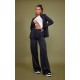 Black Woven High Waisted Tailored Wide Leg Pants