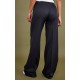 Black Woven High Waisted Tailored Wide Leg Pants