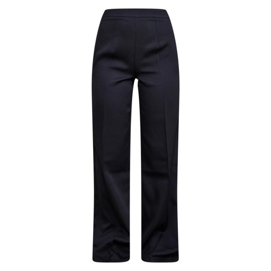 Black Woven High Waisted Tailored Wide Leg Pants
