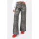 Brown Leopard Print Denim Wide Leg Denim Jean Brown Leopard Print Denim Wide Leg Denim Jean