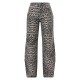 Brown Leopard Print Denim Wide Leg Denim Jean Brown Leopard Print Denim Wide Leg Denim Jean