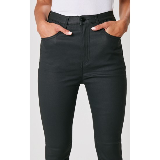 Black Coated Denim Flares Black Coated Denim Flares